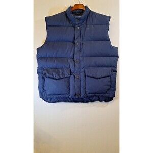Vtg CABELA'S Goose Fill Puffer Vest Men's Large Blue Gorpcore Outdoors Hunting